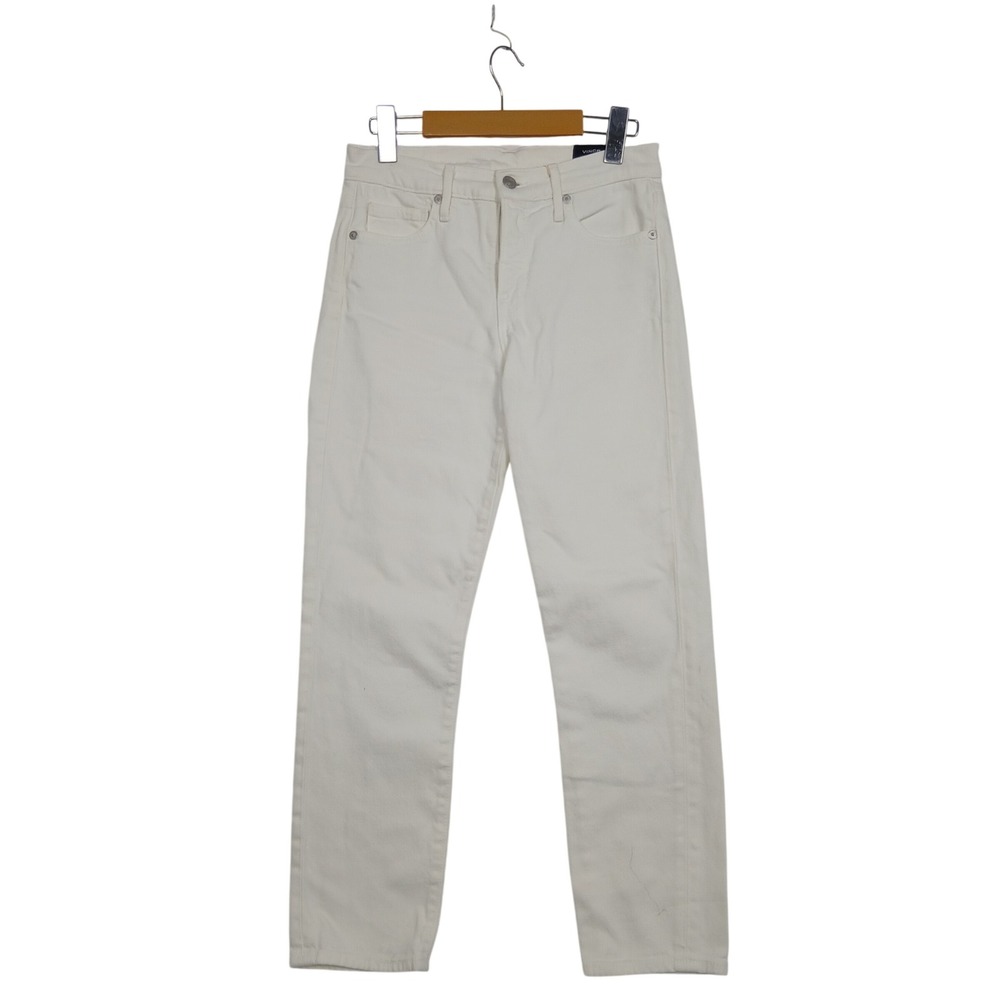 Vince Skinny Crop Jeans White Stretch Denim Mid Rise Pants Size 27
